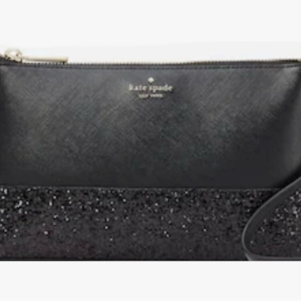Kate Spade New York Flash Glitter Crossbody (Black)